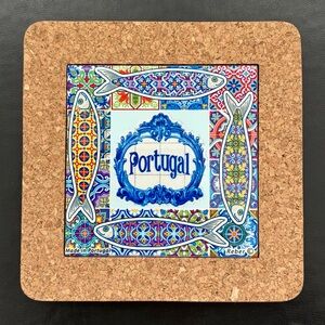 Cork Ceramic Coaster Portugal Fish New